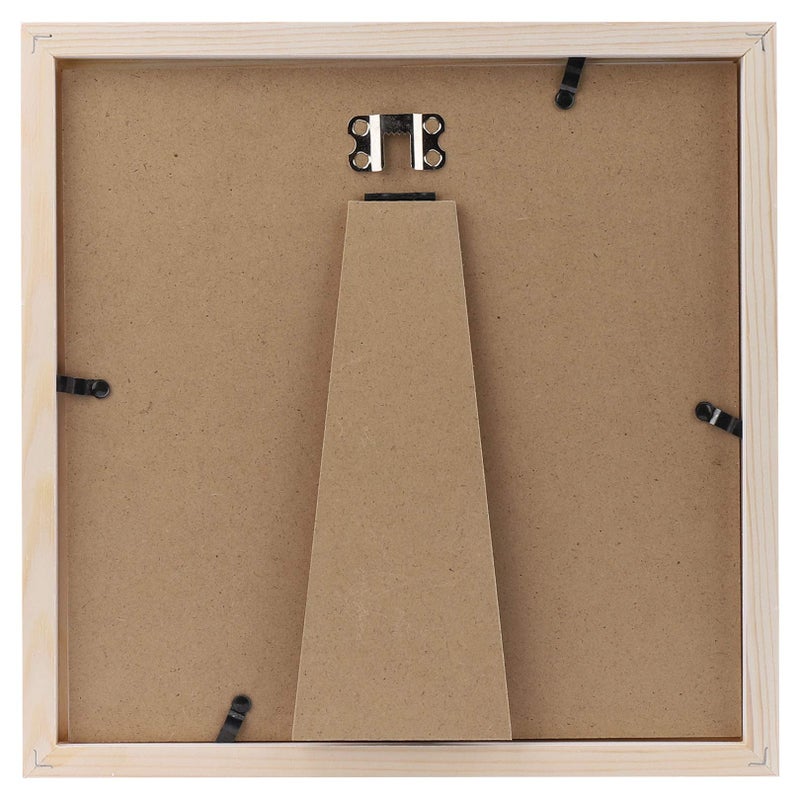 WUTL 10x10 White Picture Frames Square Classic Natural Wood 4 Pack for Wall Mounting and Tabletop Display - Image 4